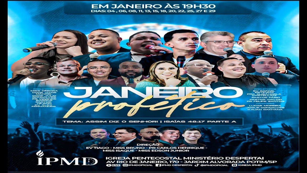 🔴 10° Dia da Campanha Janeiro Profético I IPMD  | 25/01/26 l