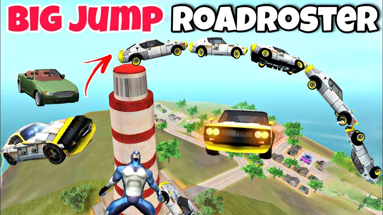 Big Jump Racing Roadroster Car । Rope Hero Vice Town। Junnu Malik Gaming