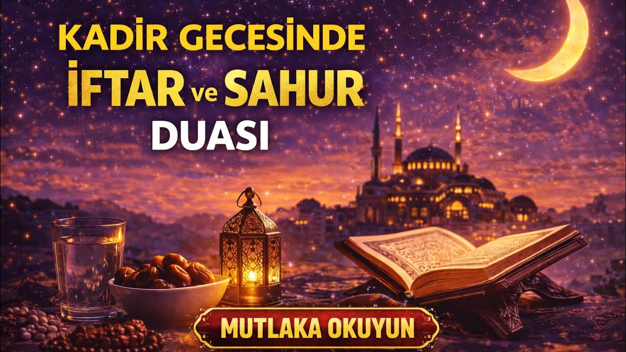Kadir Gecesinde İftar ve Sahur Duası | Bu Gece Mutlaka Dinle (Kabul Olan Dua) #kadirgecesi #ramazan 