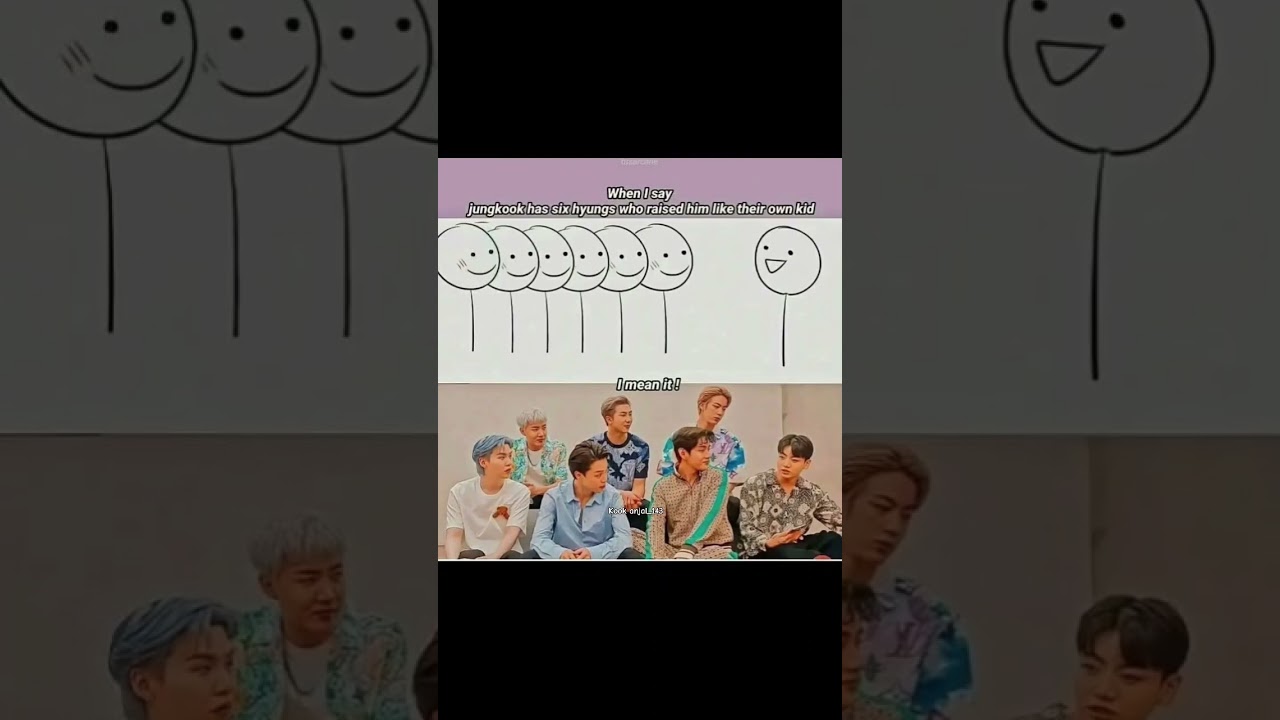jungkook has six hyungs who raised him like their own kid🥰💜 #jungkook #bts #shorts