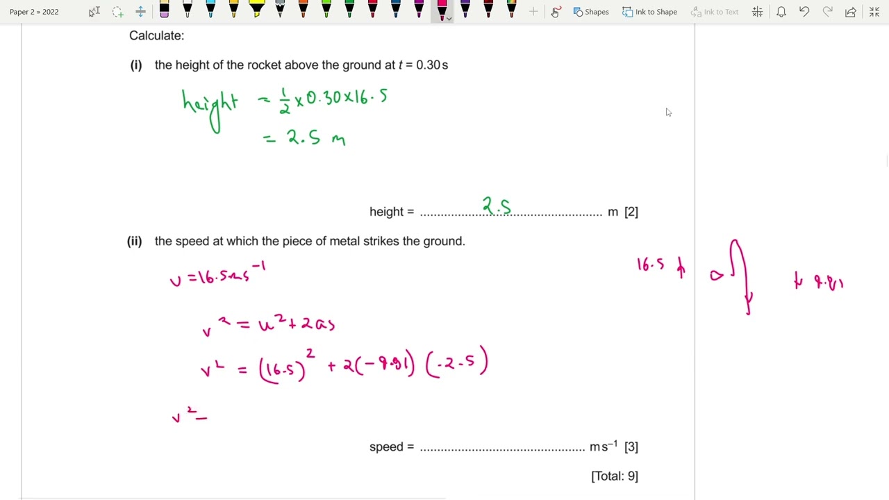 9702/23/O/N/22 | AS LEVEL PHYSICS 9702 PAPER 2 | OCTOBER/NOVEMBER 2022 | PAPER 23 | SOLVED