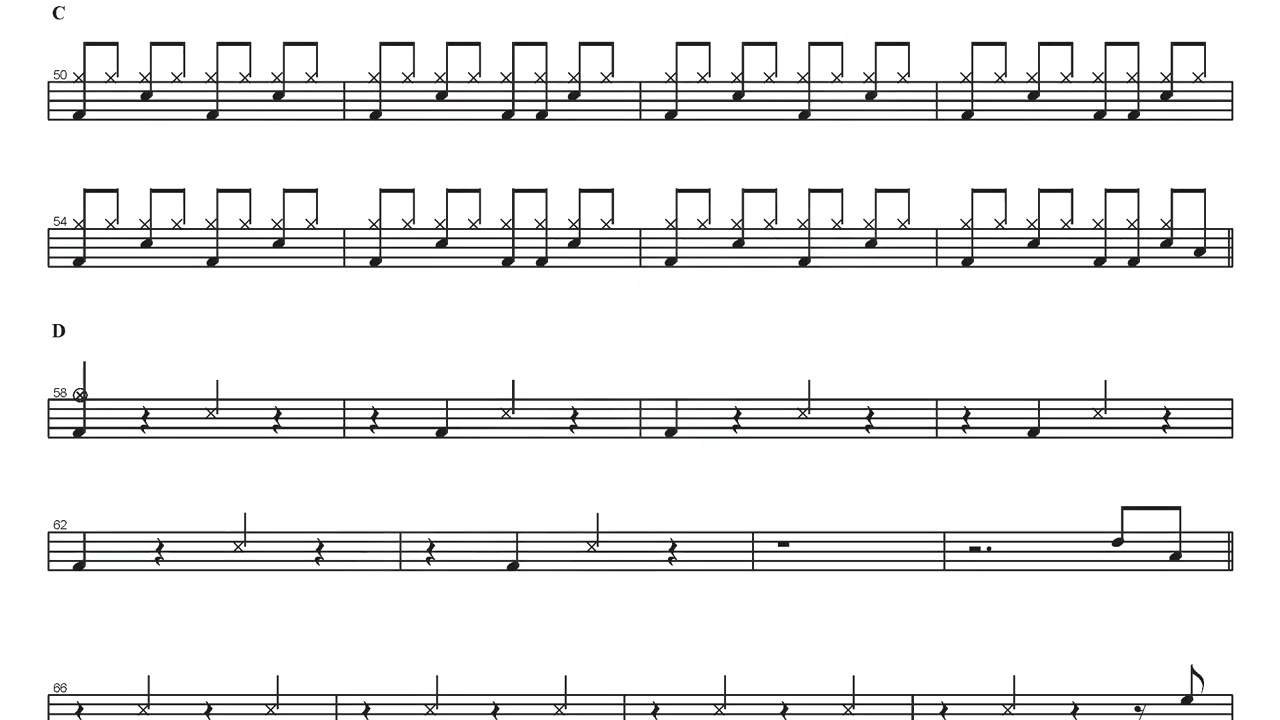Mina Okabe-Every Second | Drum Score, Drum Sheet Music, 드럼악보