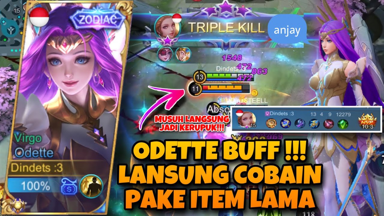 ODETTE BUFF!!! LANGSUNG COBAIN PAKE ITEM LAMA MUSUH JADI KERUPUK!!!