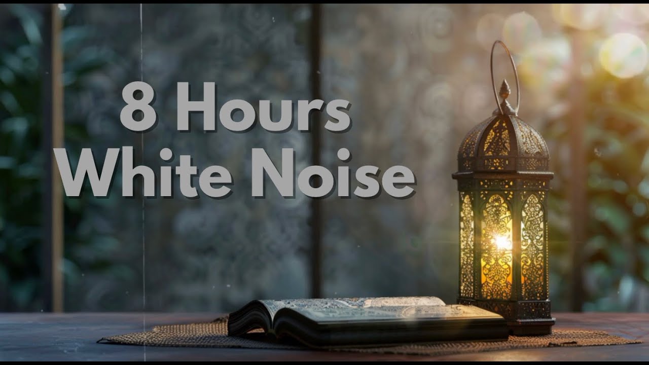 Lantern & Open Book Outdoors | 8 Hours | Soft White Noise | Night Ambience