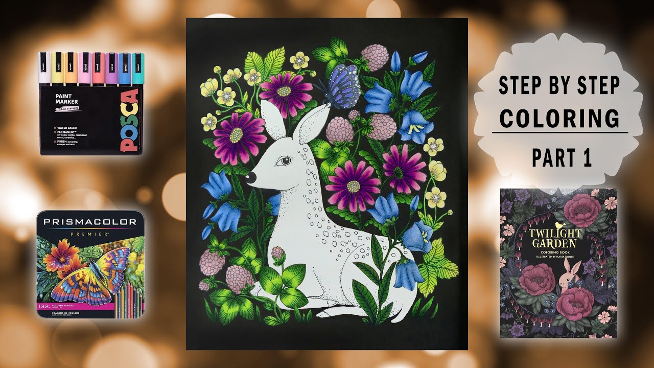 Twilight Garden by Maria Trolle 🌸 Part 1: Coloring flowers and leaves 🌿 Color Along