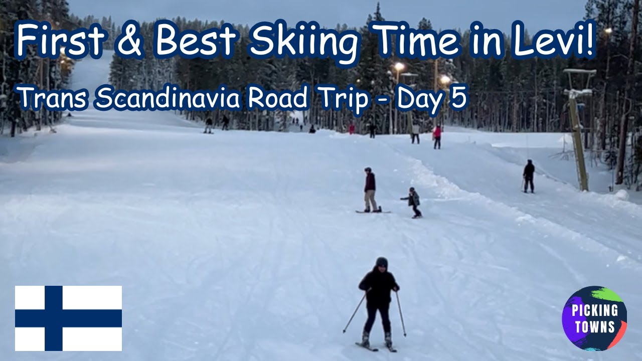 Ep. 41 - First & Best Skiing Time at Levi Ski Resort | Trans Scandinavia Road Trip - Day 5 | Finland
