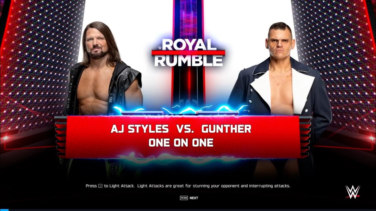 Aj Styles Vs Gunther will be the last match of AJ styles in his career 🥺🥺 #wwe #wwe2k25 #royalrumble