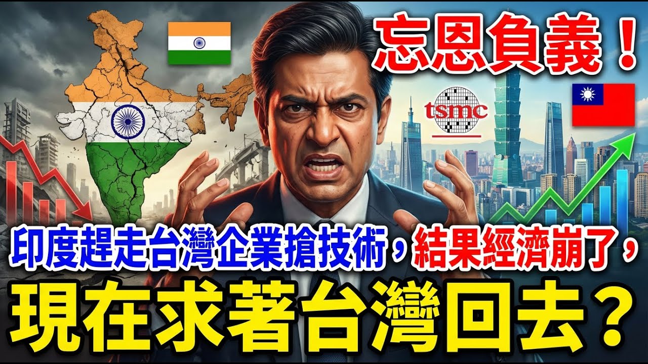 忘恩負義！印度趕走臺灣企業搶技術，結果經濟崩了，現在求著臺灣回去？