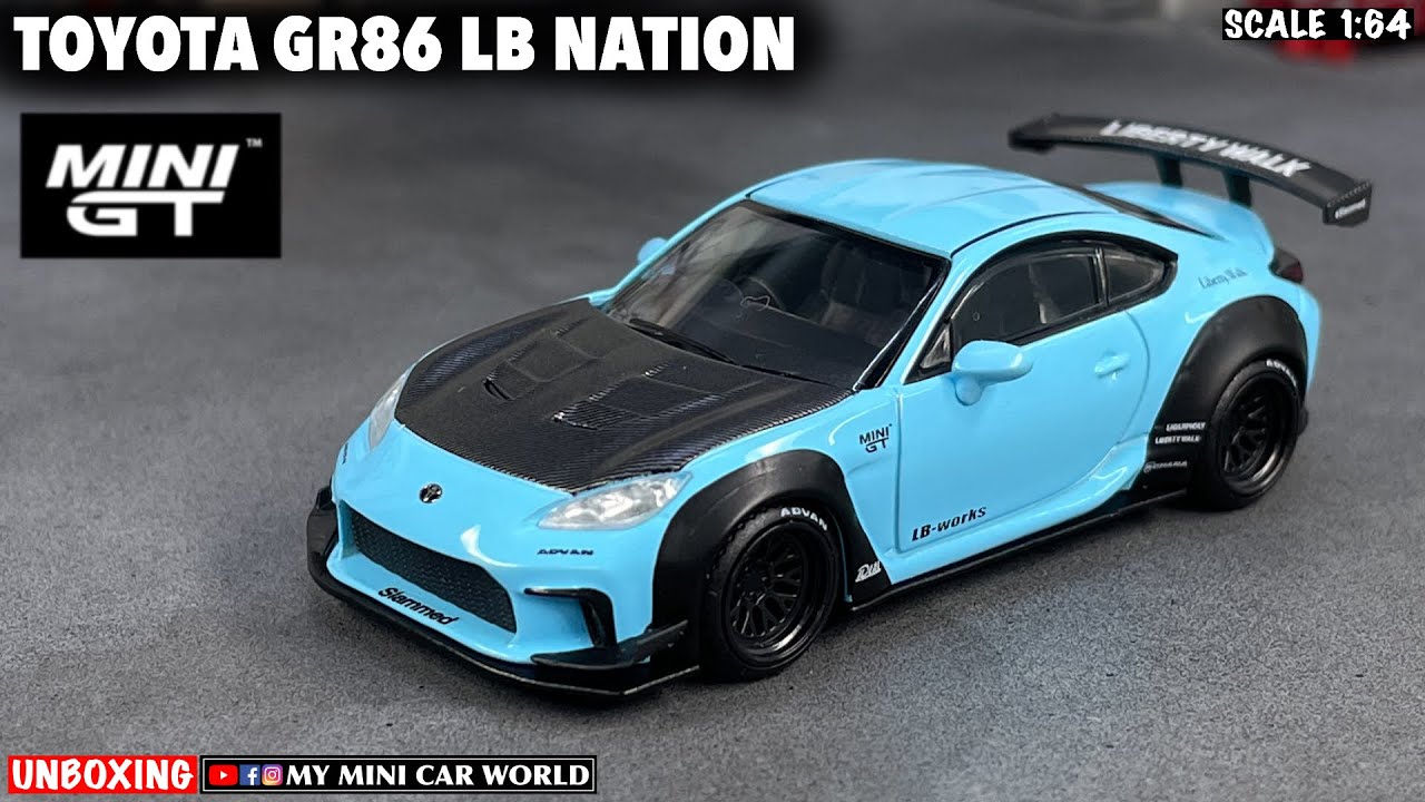 『МОЙ МИР МИНИ-АВТОМОБИЛЕЙ』РАСПАКОВКА MINI GT 1/64 TOYOTA GR86 LB NATION