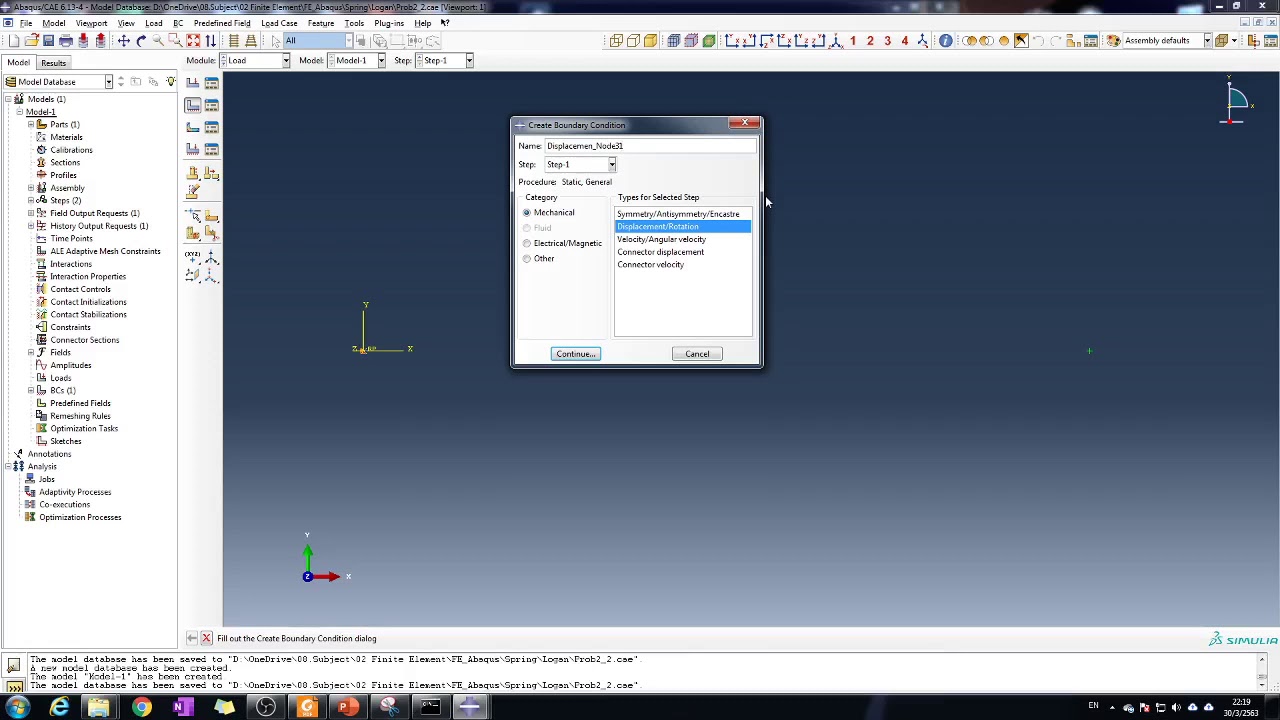 Basic Spring Element by Abaqus