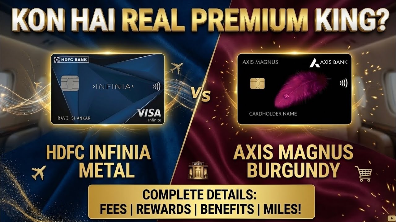 Premium Card Battle: HDFC Infinia Metal vs Axis Magnus Burgundy | Full Analysis
