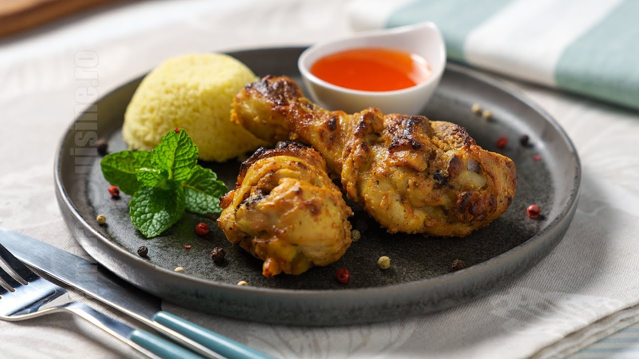 Pulpe de pui marinate cu iaurt la cuptor delicioase si fragede | JamilaCuisine