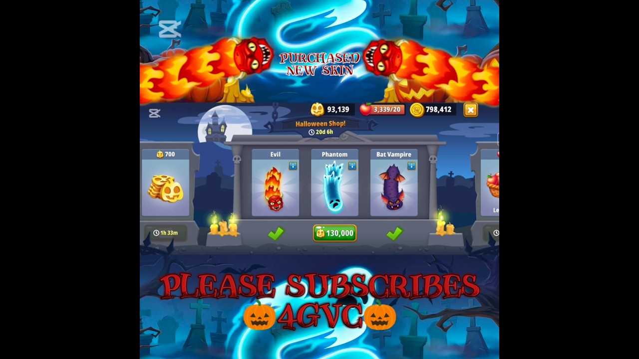 🎃Worms Zone.io Halloween Day 2024 🎃 Purchased New Skin, Evil 🎃_W$829