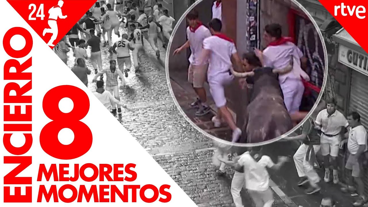 MEJORES MOMENTO del ÚLTIMO ENCIERRO de San Fermín 2024 | Toros de Miura