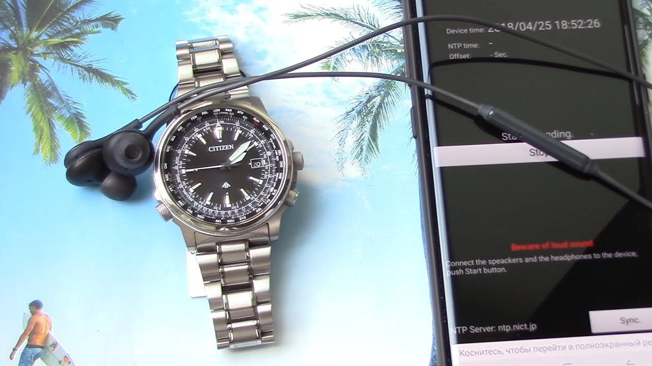 Обзор CITIZEN CB0130-51E / синхронизация часов с телефоном через JJY Simulator / Multiband 6