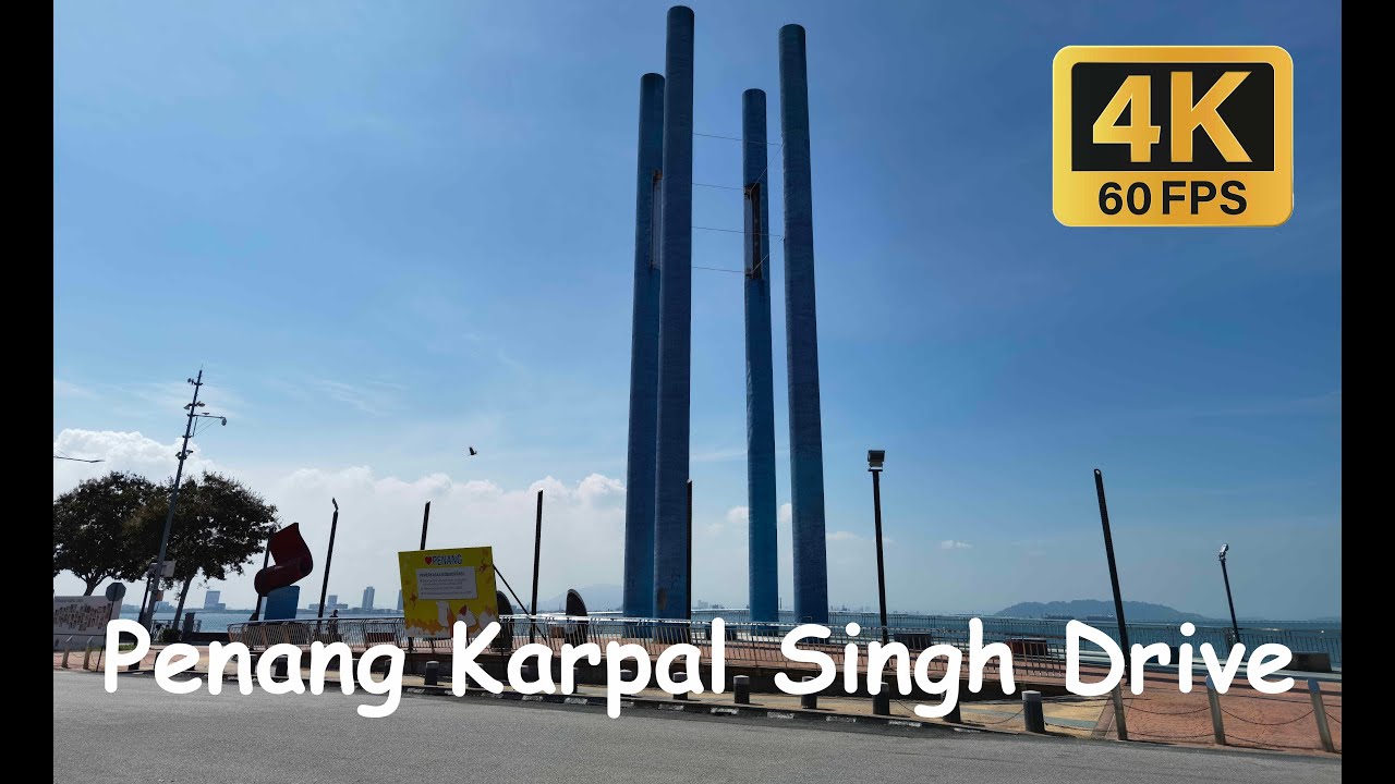 Penang Malaysia Karpal Singh Drive 4K Walking Through