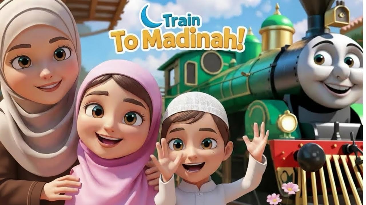 Choo Choo Train to Madinah | Islamic Kids Song | Muslim Kids | Learning Nasheed for Kids