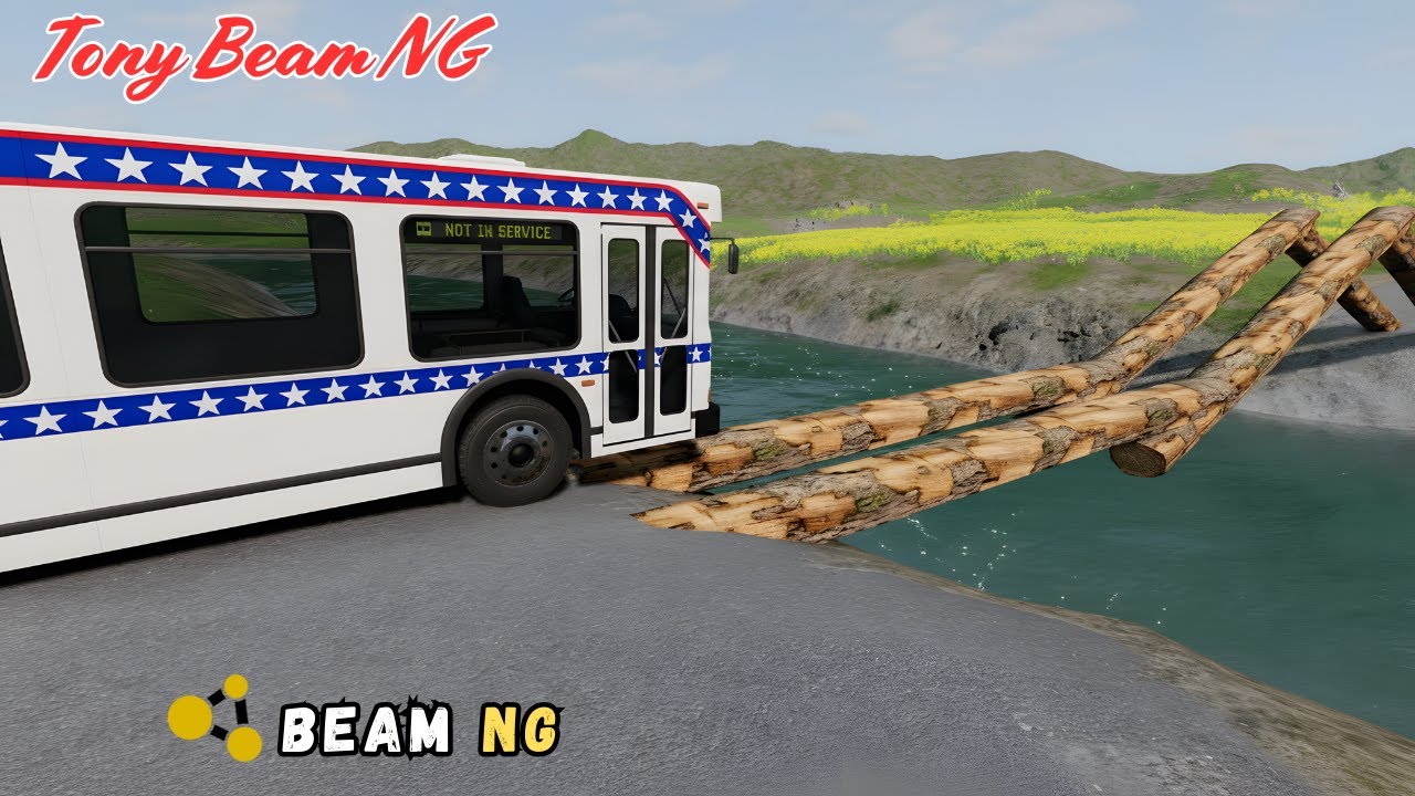 Cars vs Log Bridge | Beam NG Driver