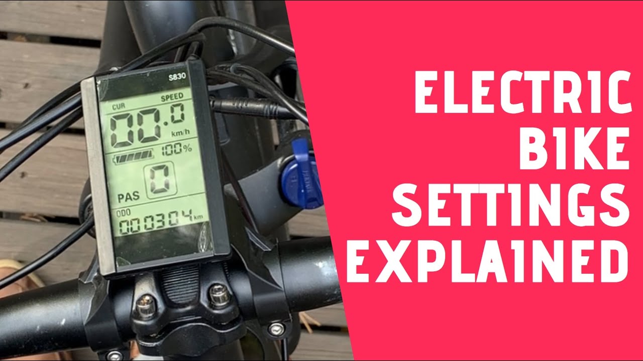 Electric bike S830 display settings explained (use closed captions)