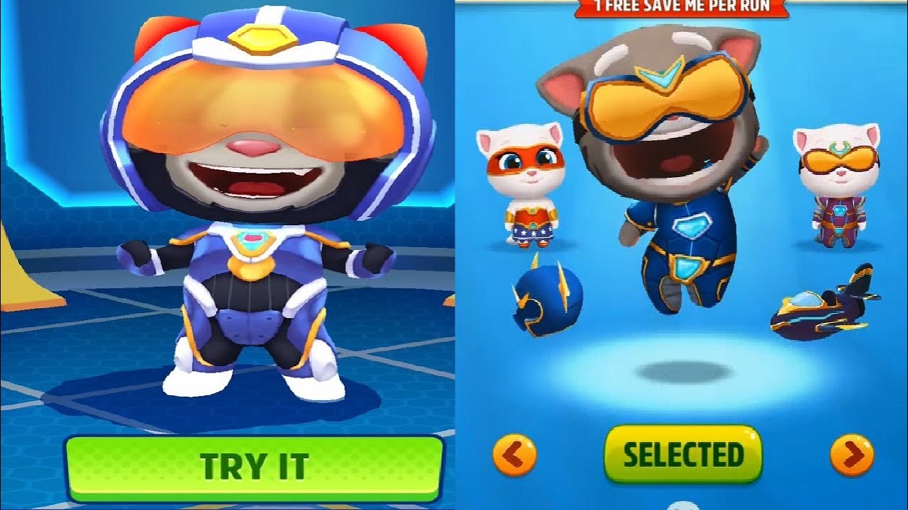 Talking Tom Gold Run VS Talking Tom Hero Dash New Update 2020- TROOPER TOM VS Hyper Tom Gameplay HD