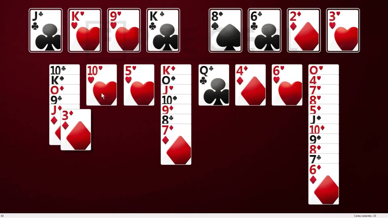 Solution to freecell game #63 in HD