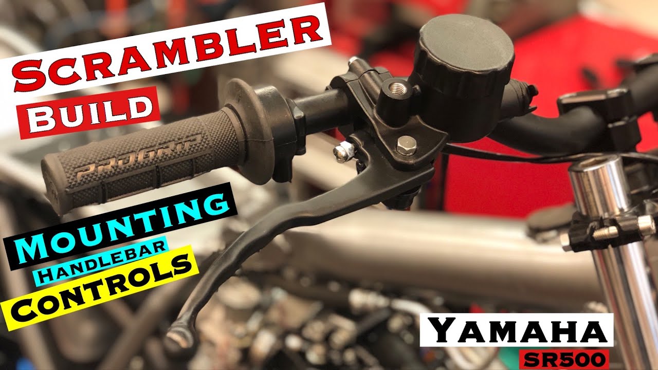 Custom scrambler build | Yamaha SR500 | mounting handlebar controls