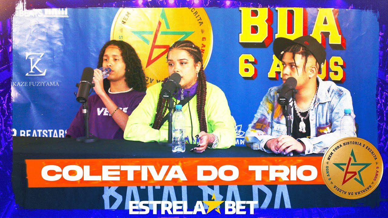 (DEBOCHOU) XAMUEL, LEVINSK E MIKEZIN | COLETIVA DE IMPRENSA | BDA 6 ANOS