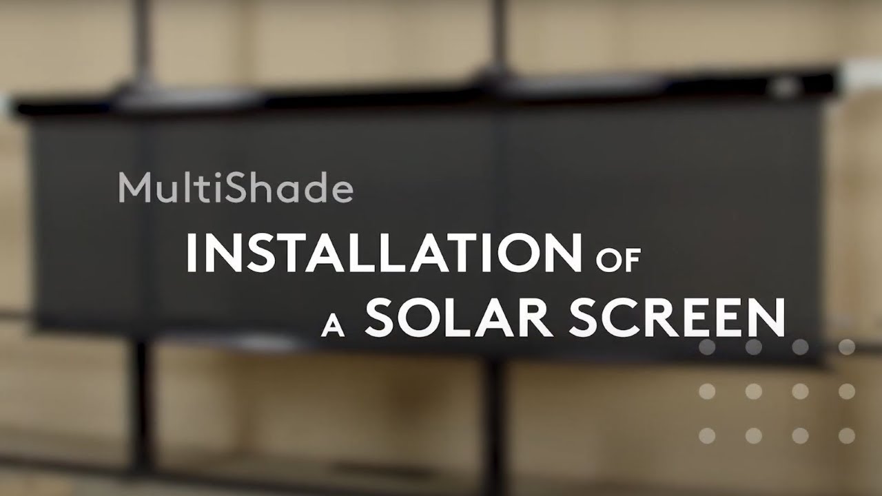 Installation procedure - MultiShade - Multiple Awnings