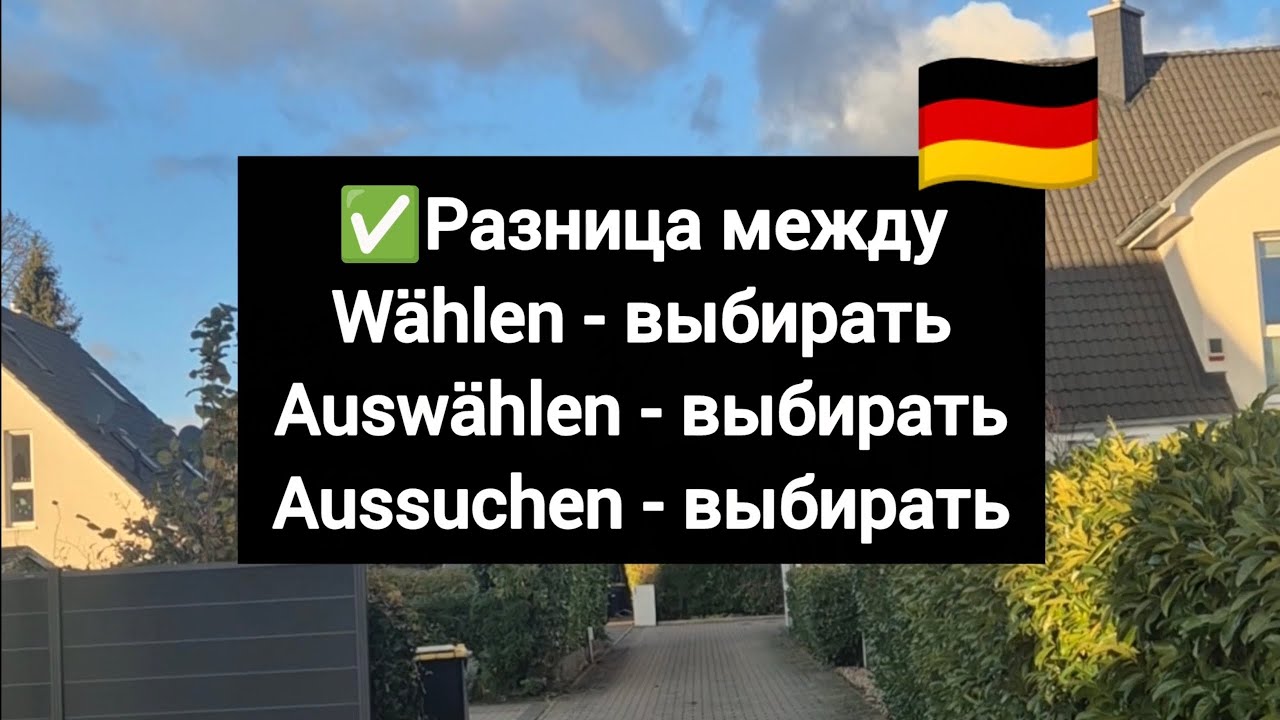 Разница между немецкими глаголами w&auml;hlen, ausw&auml;hlen, aussuchen #немецкий #deutsch #германия 