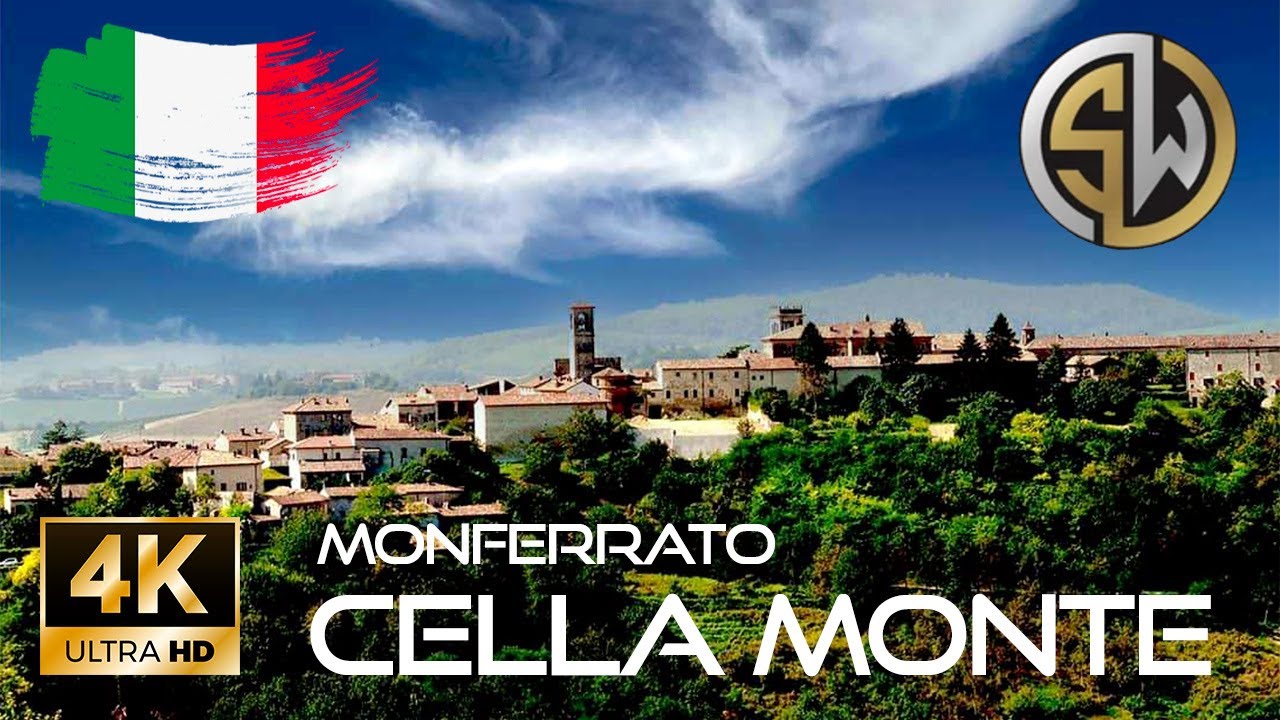 [4K] Short walk in Cella Monte 🏡, wonder of Monferrato 🍇🍷, Italy 🇮🇹