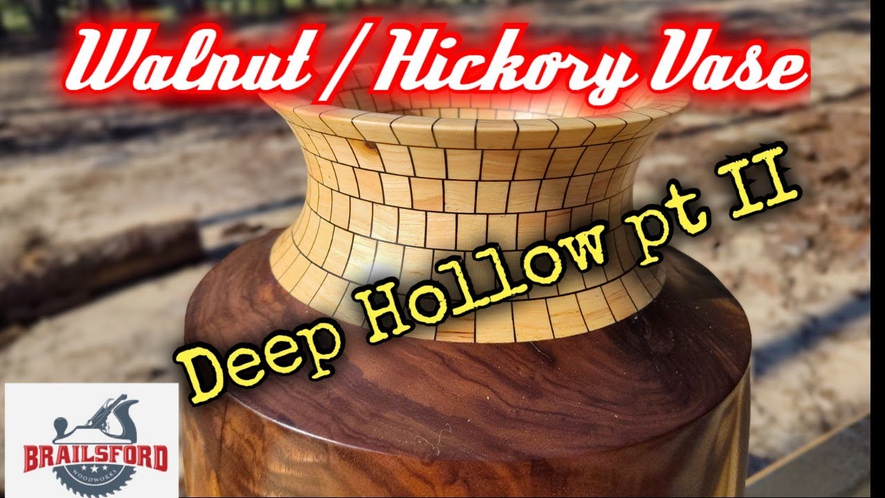 Turning Dreams into Wood: My Walnut Vase Journey, Deep Hollow Part II #brailsfordwoodworks #woodart