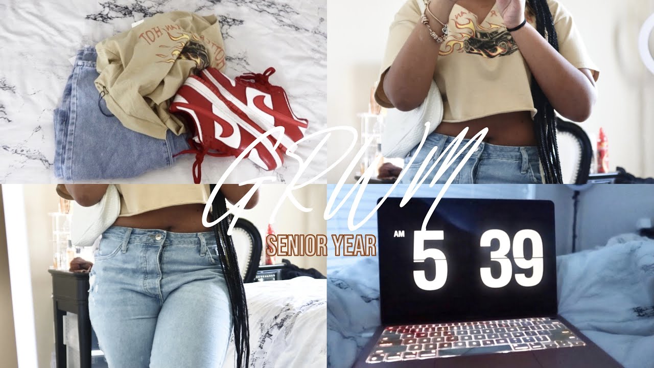 grwm first day of school  SENIOR YEAR | Riley Amiya
