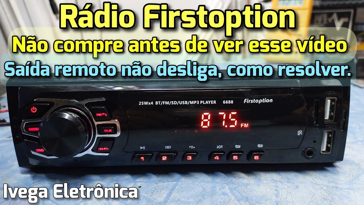 Rádio Firstoption, remoto não desliga - como resolver!