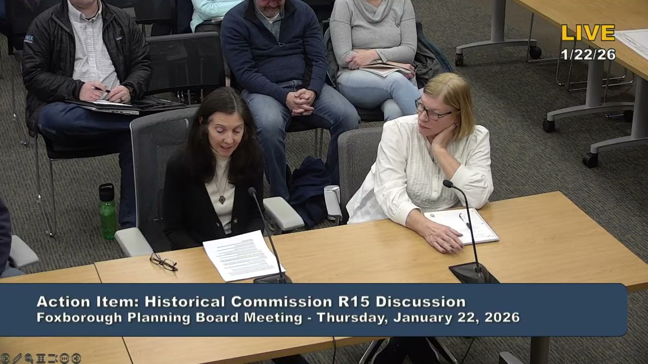 Foxborough Planning Board Meeting 1/22/26