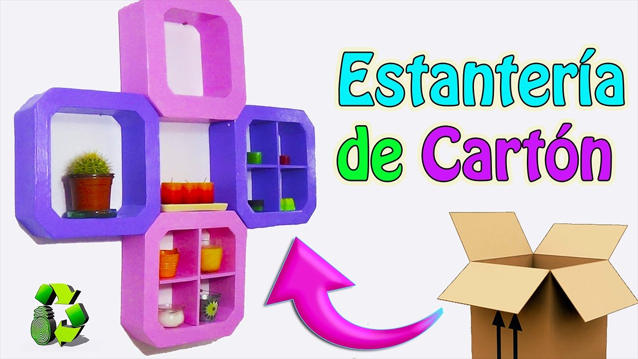 Estantería de cartón - Manualidades con cartón - Ecobrisa DIY
