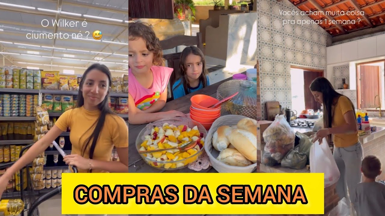 SARA KELLEN MOSTROU AS COMPRAS DA SEMANA+ LANCHE DA TARDE 