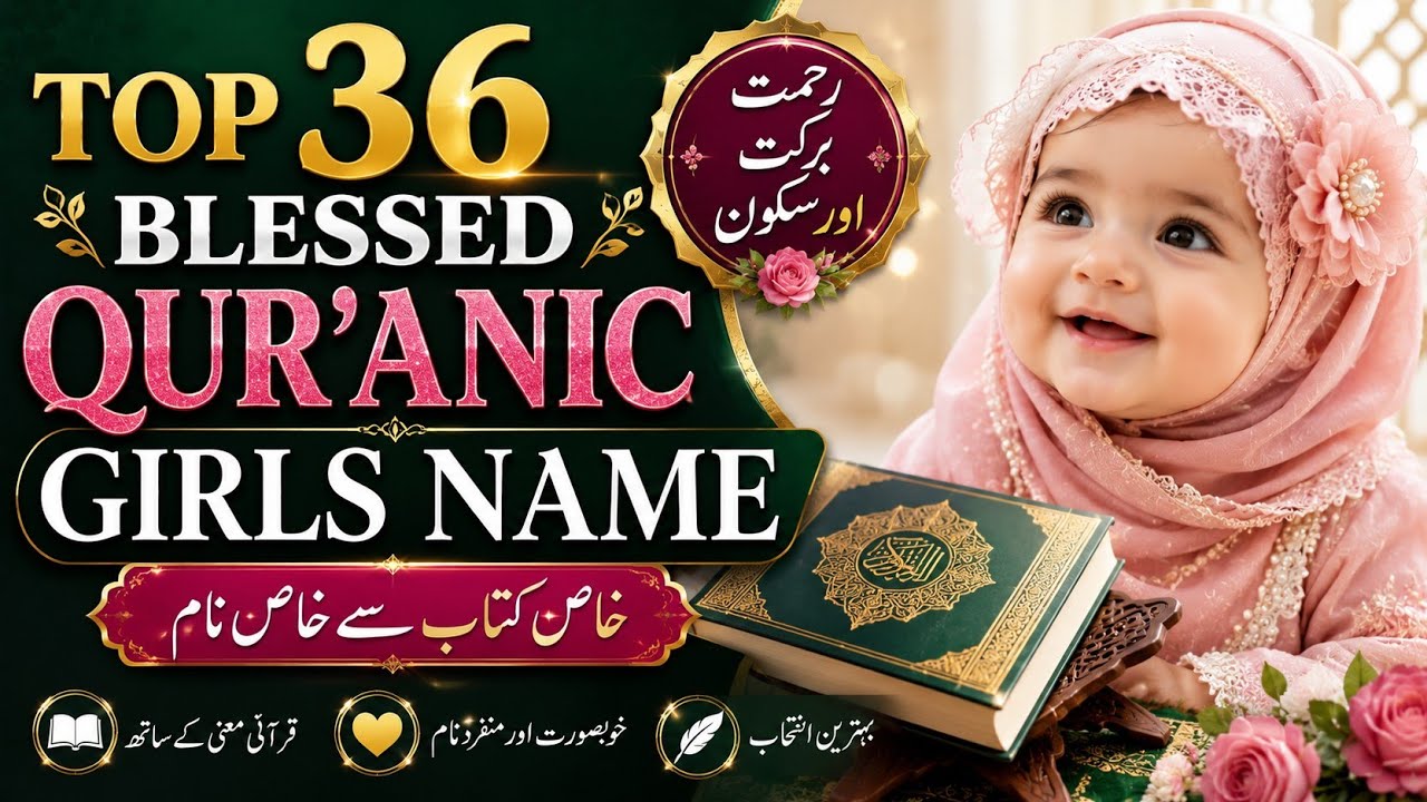 Famous & New Muslim Baby Girls Name From Holy Quran || Quran Pak Se Larkiyon K Naam || Best Names