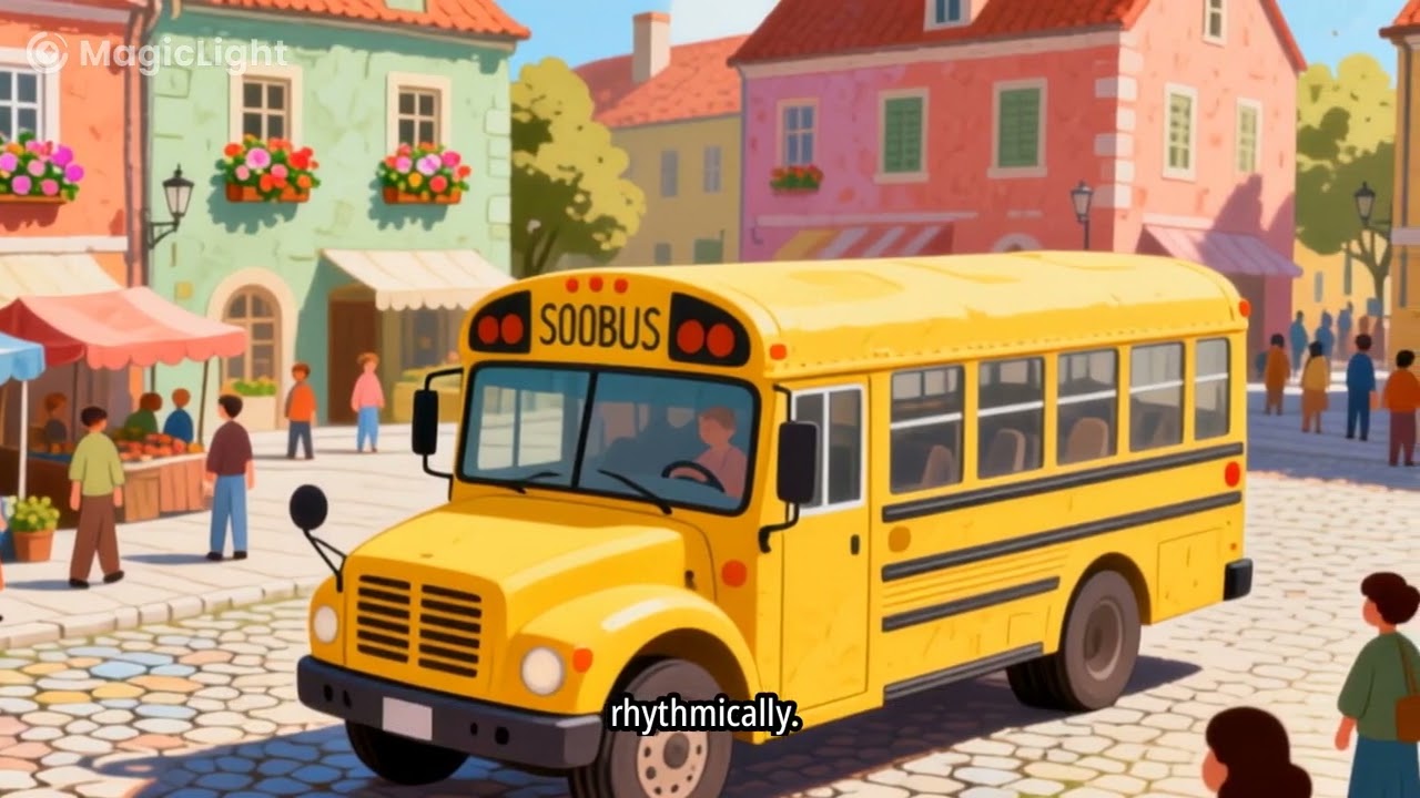 The Wheels on the Bus  Animated Rhyme