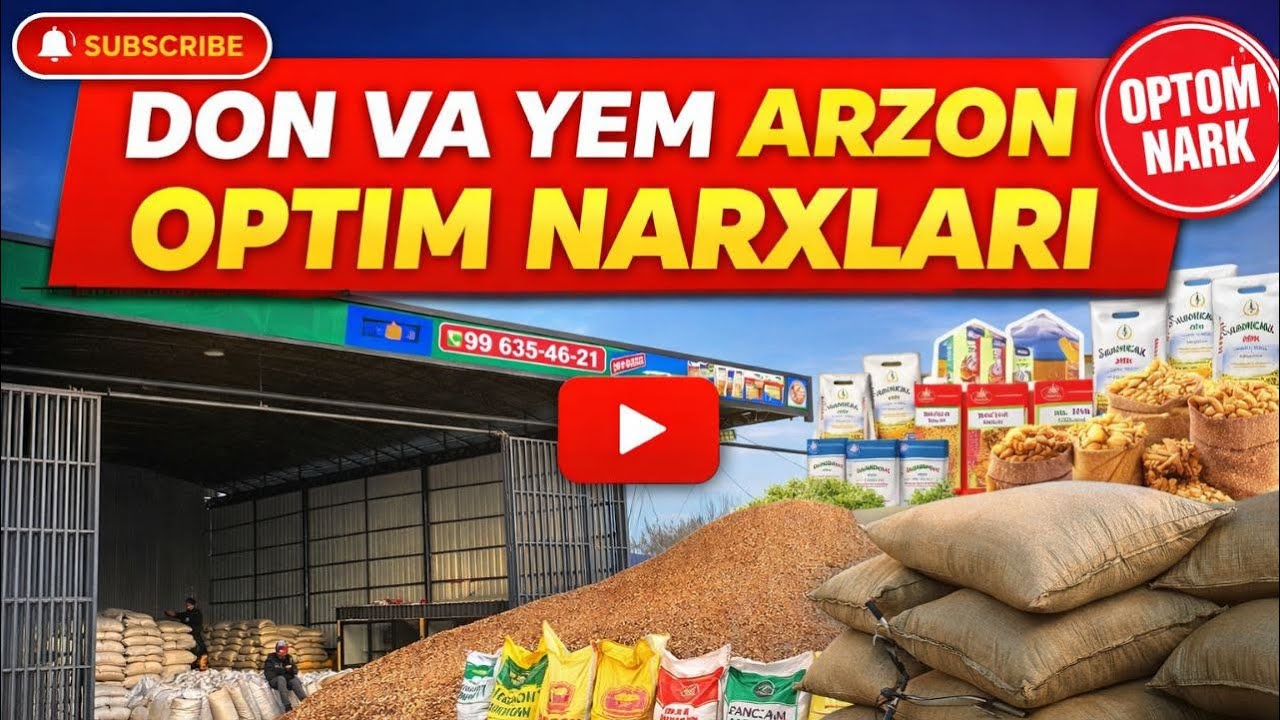 YEM VA DON ENG ARZON OPTIM NARXDA VA SIFATLI MAXSULOTLAR CHORVACHILAR SHOSHILAMIZ…