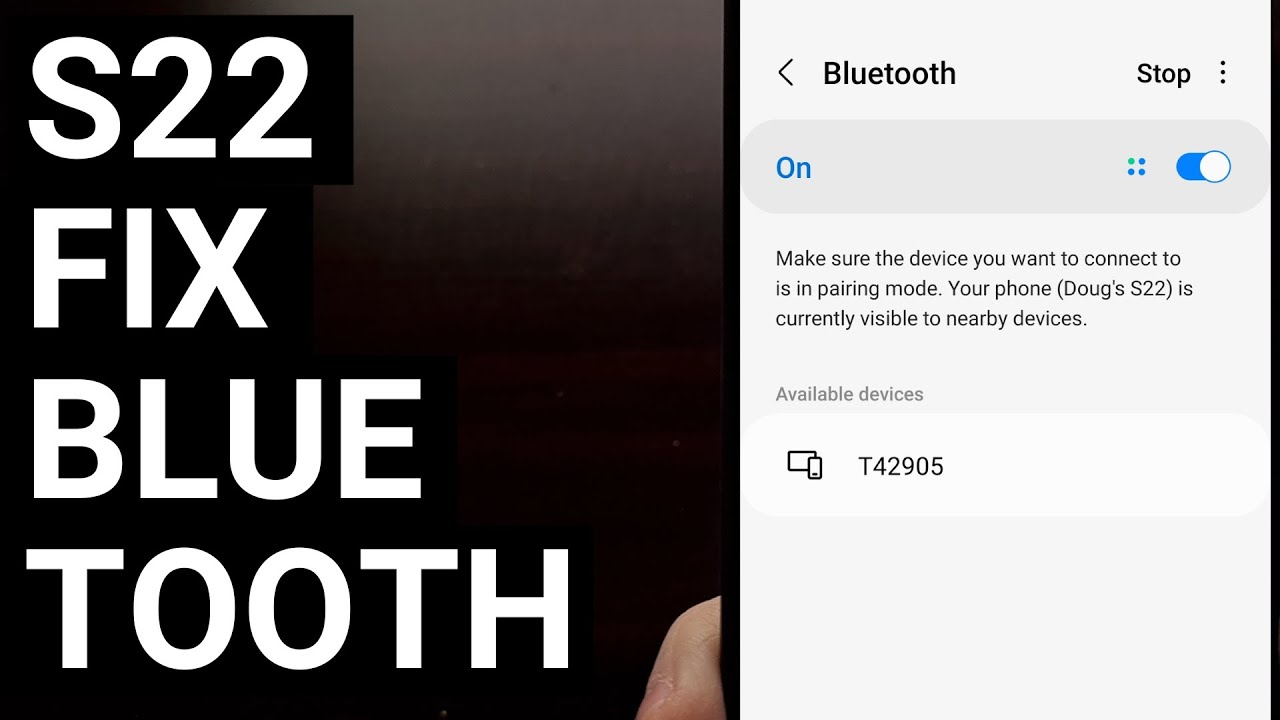 Исправление ошибок сопряжения и воспроизведения Bluetooth на Samsung Galaxy S22
