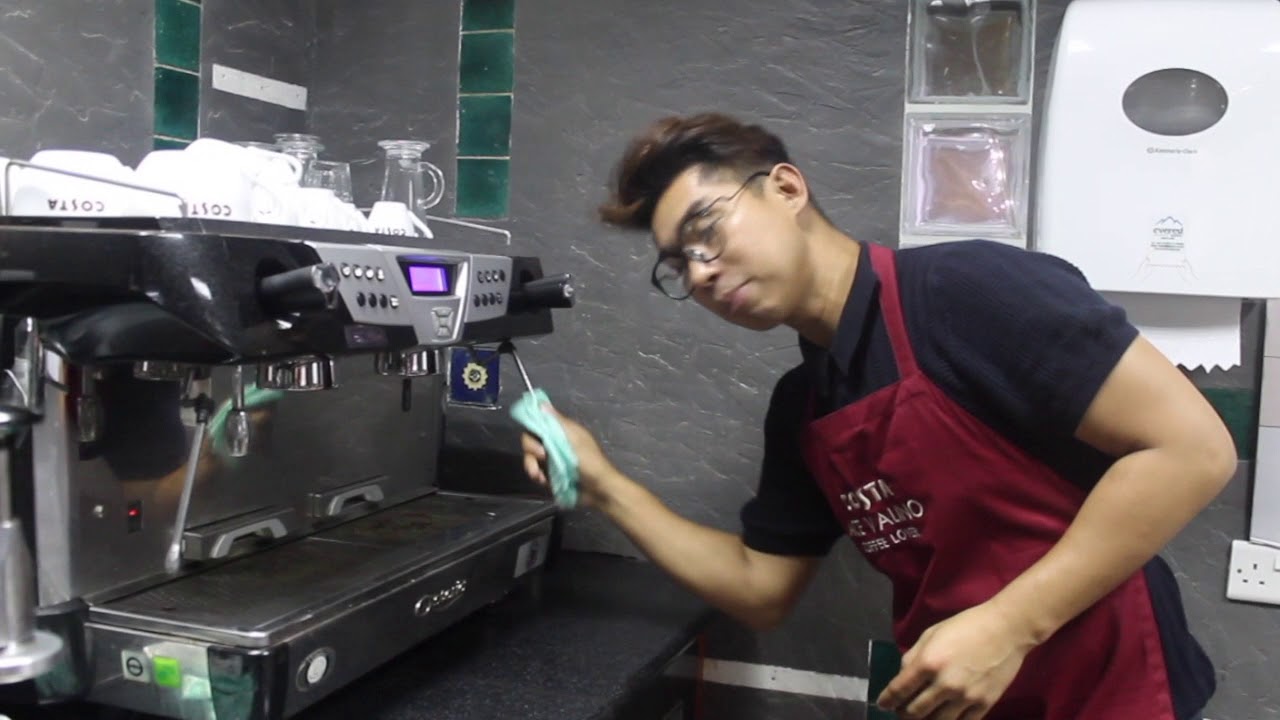 Cleaning the Espresso machine