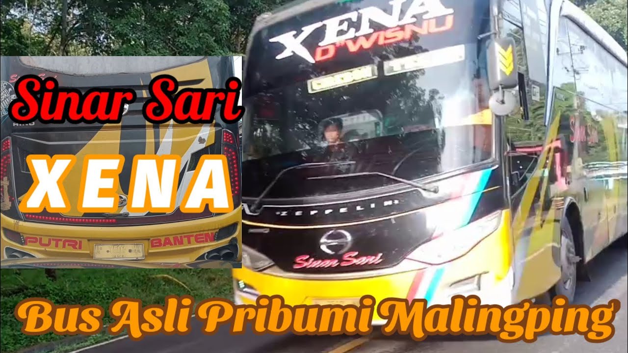 Bus Sinar Sari XENA,. Pelari di Lintasan Cikeusik Malingping - Pantura Cirebon