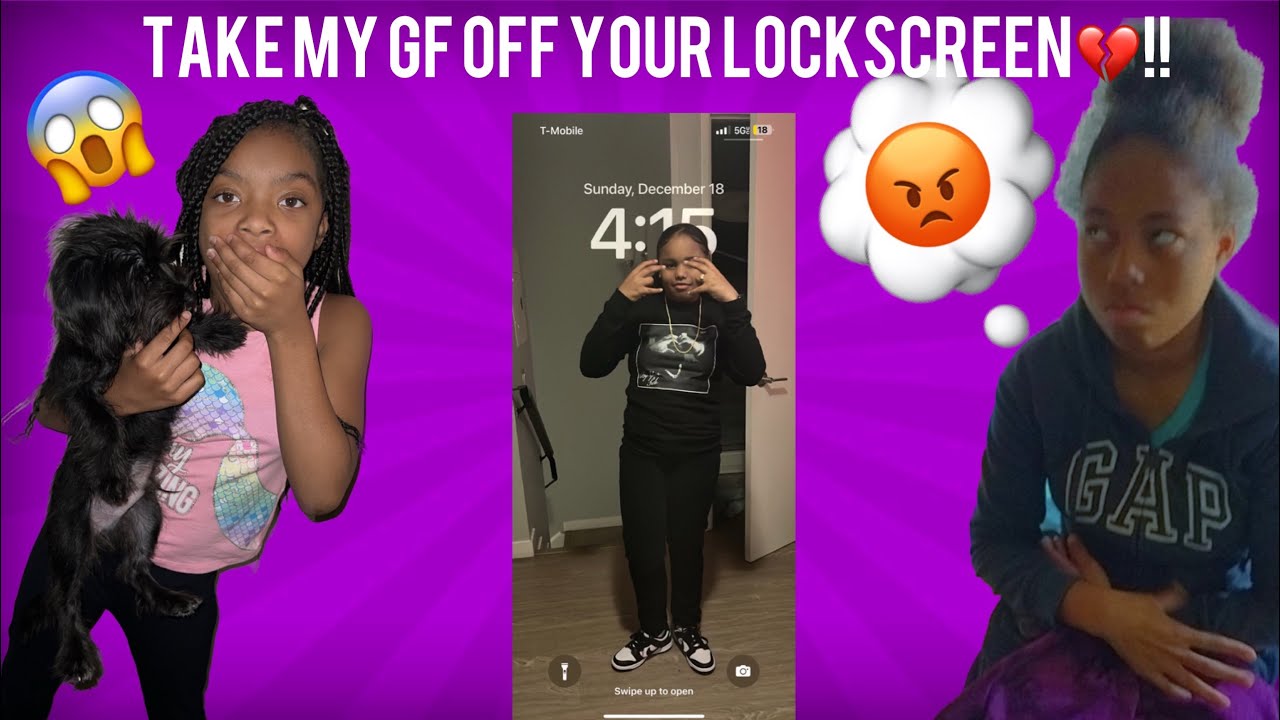 I put my friends GIRLFRIEND as my LOCKSCREEN😱!!! *She tried to fight😡👊*