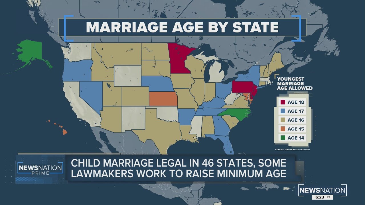 В настоящее время детские браки легальны в 46 штатах, некоторые законодатели работают над повышен...