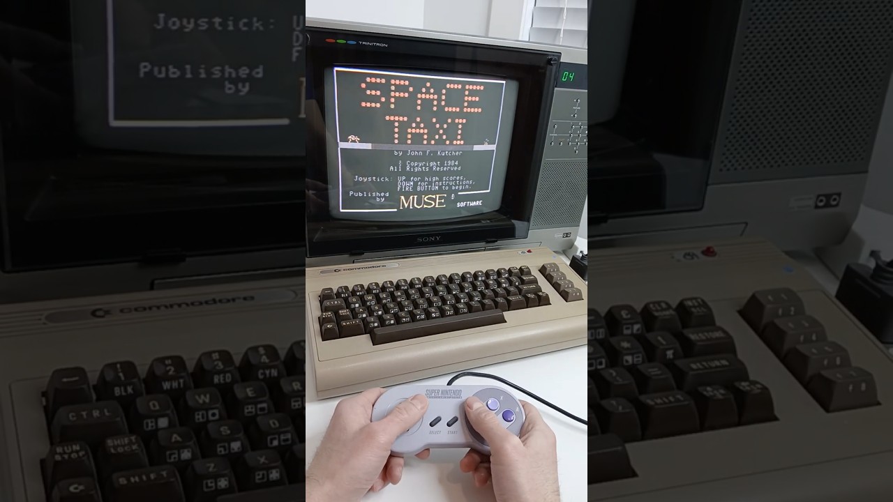 C64 Space Taxi - CRT Sony Trinitron - #c64 #retrogaming #gameplay   #commodore  #crt #videogames