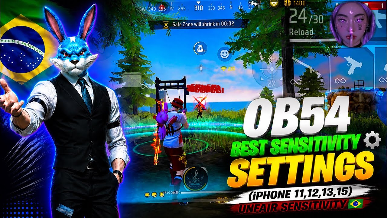 OB54 Best Sensitivity Settings ⚙️ (iPhone 11,12,13,15) | UNFAIR SENSITIVITY 🇧🇷