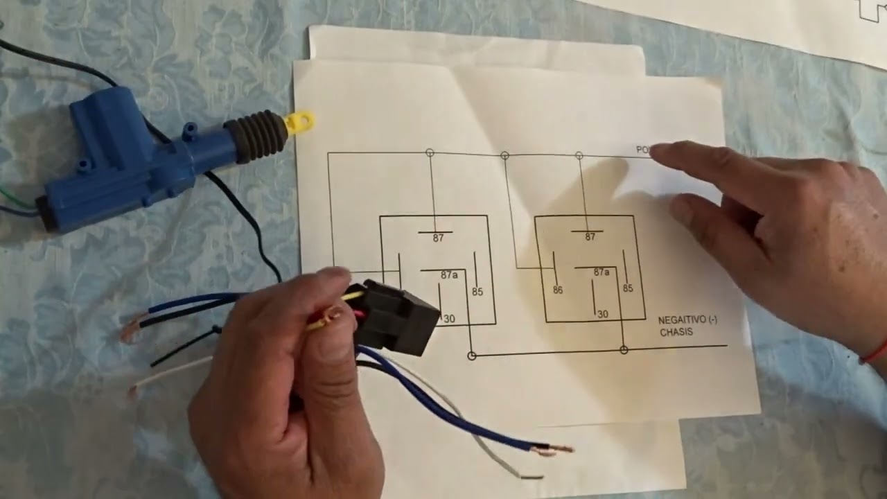 Instalación eléctrica de relay y actuadores
