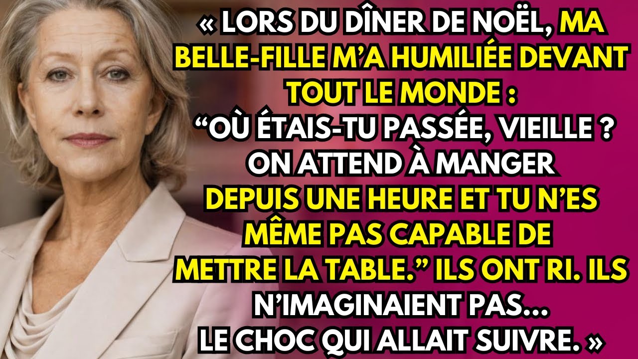 Ma belle-fille s’est moquée de moi au dîner de Noël. Les rires ont fusé… jusqu’au basculement.