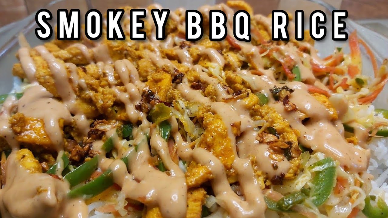 Chicken BBQ Rice Platter - Smokey Rice -  Perfect Barbeque Rice - Ramzan 2021 Recipe