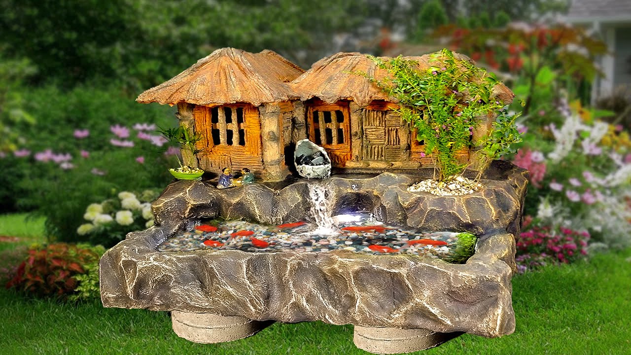 Wow! Your garden will become much more peaceful with this ancient waterfall aquarium